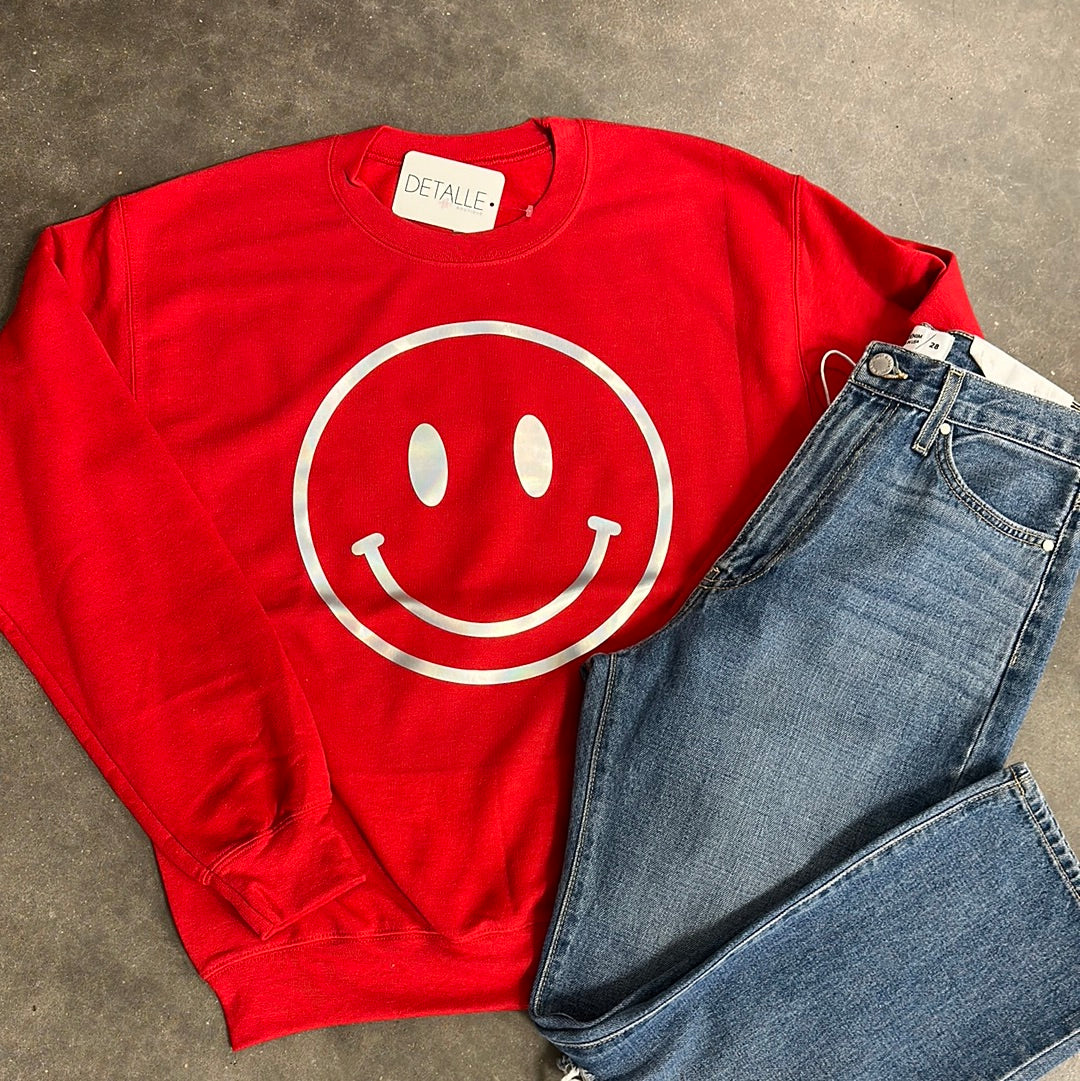 【GRAVER】23FW★ Red Ceiling Drawing Smile Logo Sweatshirt Small Drawing Smile Hoodie - GRAVER | 60% - Asian Fashion
